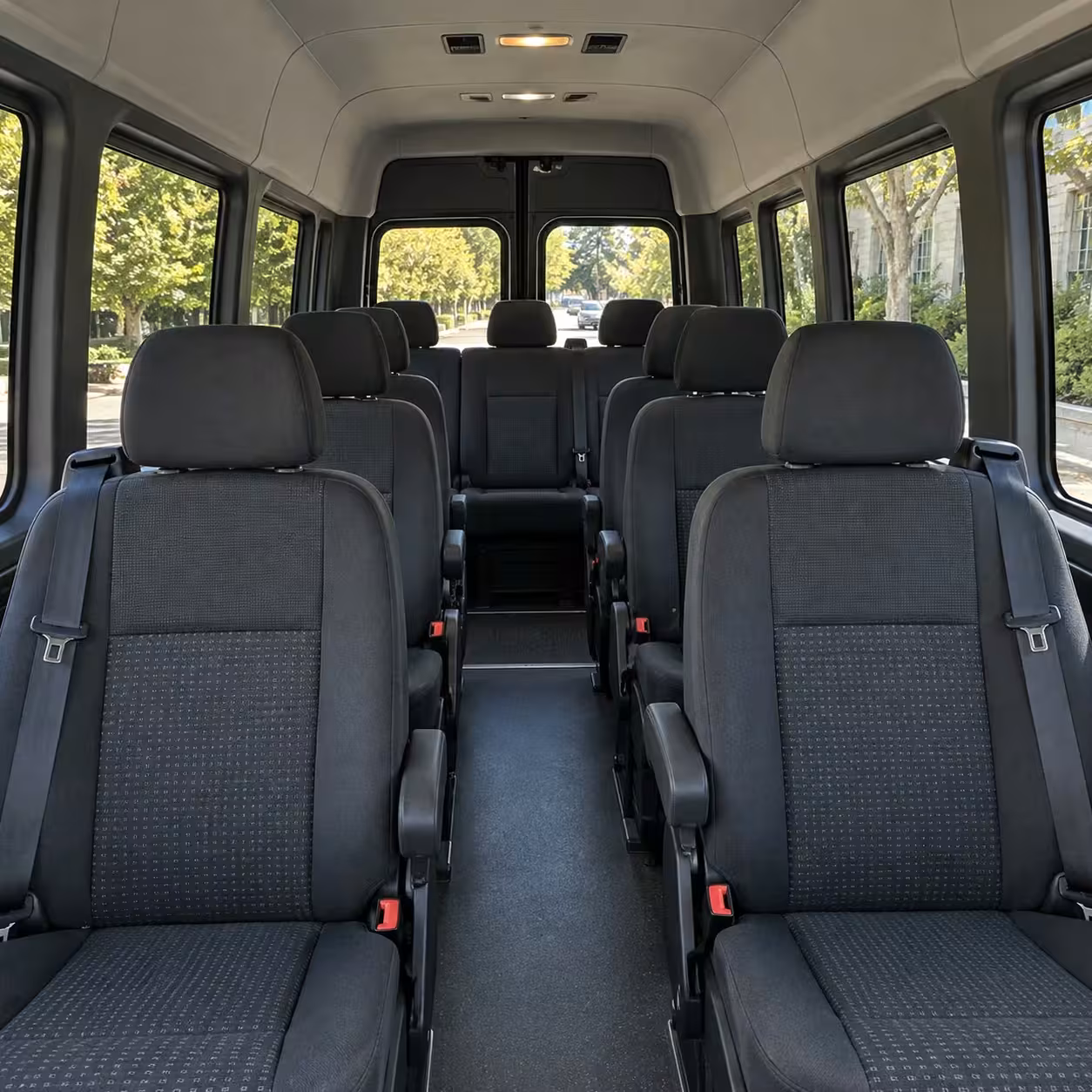 sprinter van with driver inside