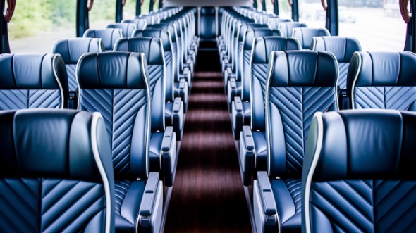 sandy 54 passenger charter bus inside