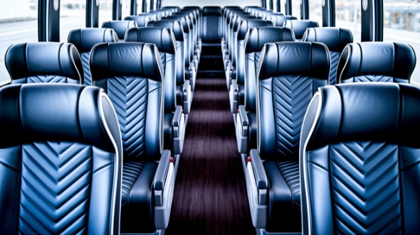 sandy 55 passenger charter bus inside