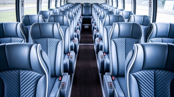sandy 55 passenger charter bus interior