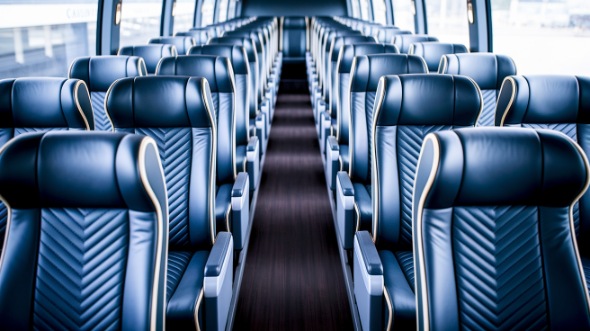 sandy 56 passenger charter bus inside