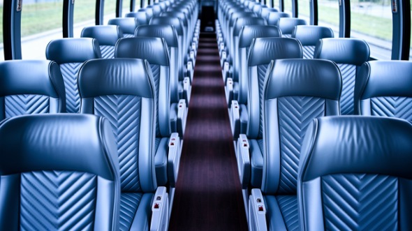 sandy 56 passenger charter bus interior