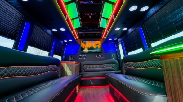 sandy party bus rental inside