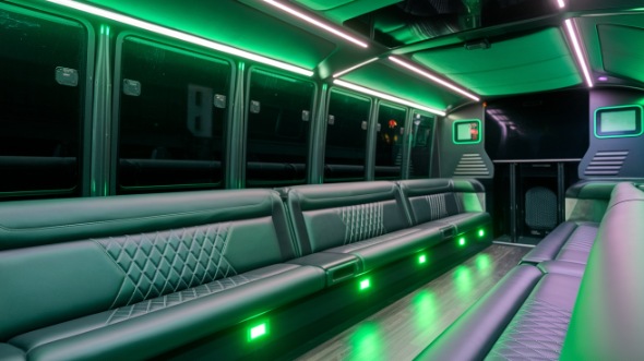 sandy party bus rental interior