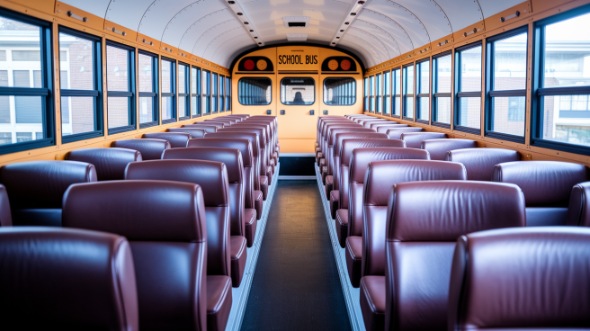sandy school bus rental interior