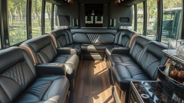 sandy sprinter limo rental interior