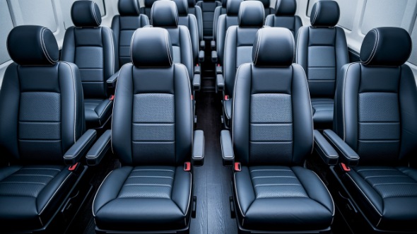 sandy sprinter van with driver inside