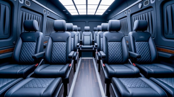 sandy sprinter van with driver interior